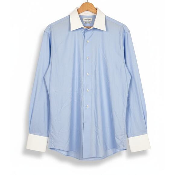 Brooks Brothers Mens 16.5 Old Money Office Preppy Regent Fit French Cuff Shirt - Picture 1 of 10